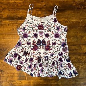 Asymmetrical Floral Tank